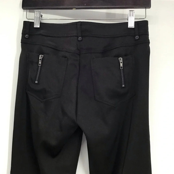 Cache Women’s Satin Pants Black Straight Leg Mid-Rise NWT Size 4 - Picture 6 of 10
